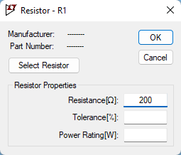 Paramètre de la résistance R3