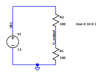 Modélisation sous LTSpice du Pont diviseur de tension