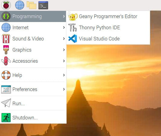 Lancer la solution Visual Studio Code (Raspberry Pi OS)