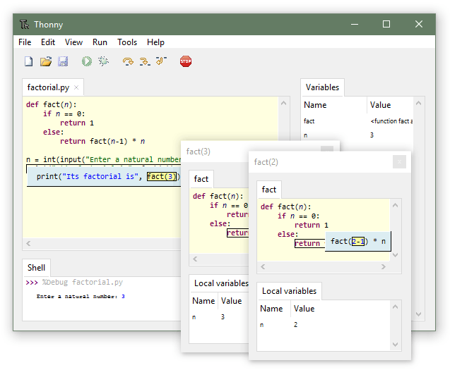 Thonny : un environnement complet pour coder Python.
