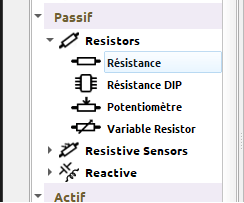 Résistance électrique sous SimulIDE