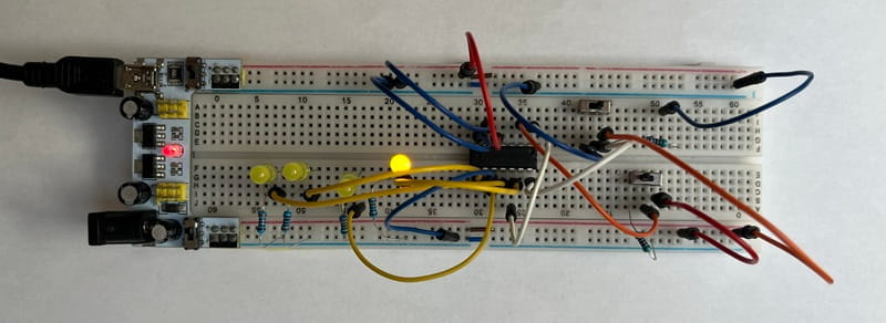 Notre compteur BCD affiche la valeur 1
