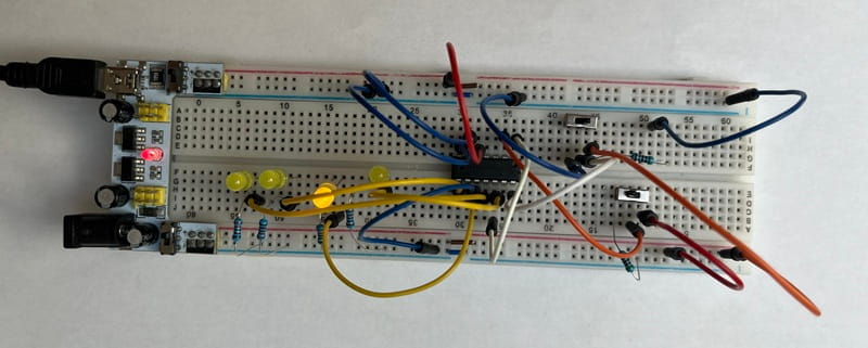 Notre compteur BCD affiche la valeur 2
