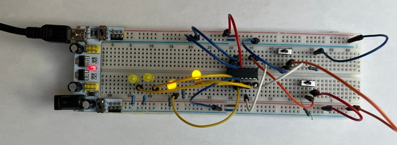 Notre compteur BCD affiche la valeur 3