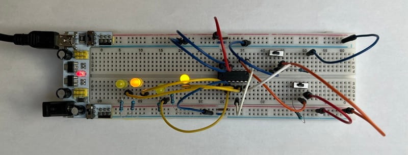 Notre compteur BCD affiche la valeur 5