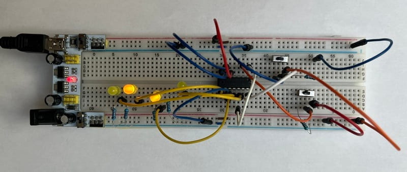 Notre compteur BCD affiche la valeur 6