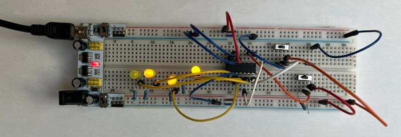 Notre compteur BCD affiche la valeur 7