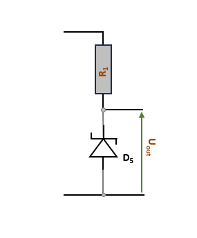 schéma d'un étage résistance, diode zener