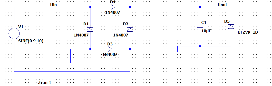 Modélisation d'un convertisseur AC-DC sous LTspice