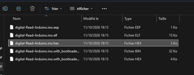 Les fichiers compilés dans le répertoire "build"