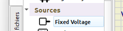 "Fixed Voltage" pour la source d'alimentation
