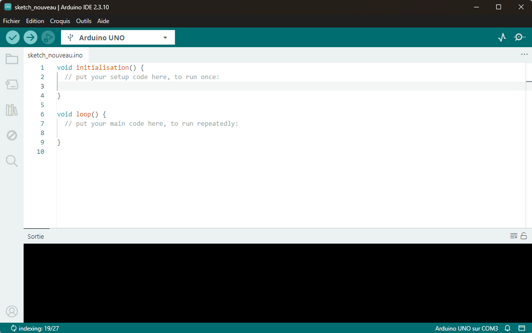 Arduino IDE - Interface principale