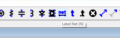 Ajouter une annotation sur un fil sous Ltspice (barre de menu rapide)