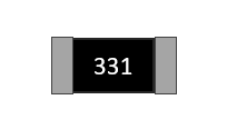 Résistance SMD avec une indication 331