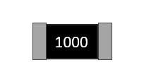 Résistance SMD avec une indication 1000