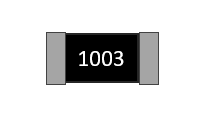 Résistance SMD avec une indication 1003
