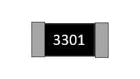Résistance SMD avec une indication 3301