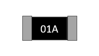 Résistance SMD avec une indication 01A