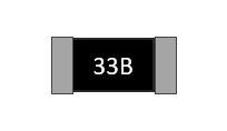 Résistance SMD avec une indication 33B
