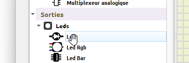 Retrouver la diode LED sous SimulIDE
