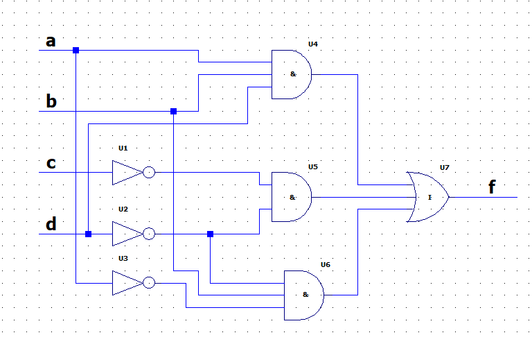 Sortie f : diagramme modélisé sous Ltspice