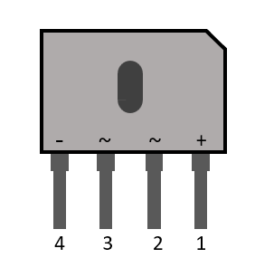 Schéma des broches du pont GBU1510 (pinout)