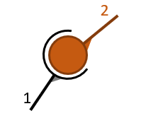 Liaison rotule - Symbole 3D