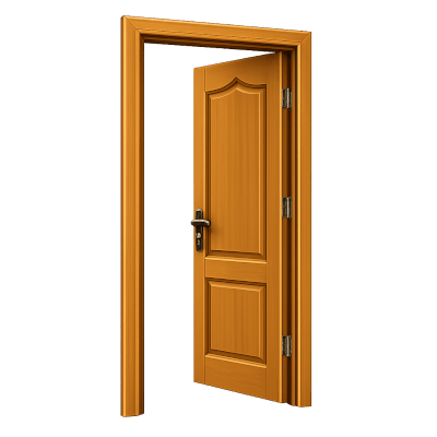 Exemple d'une liaison pivot (la porte et ses charnières)