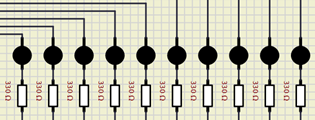 Le chenillard LED (74HC4017) - Travaux dirigés
